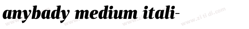 anybady medium itali字体转换